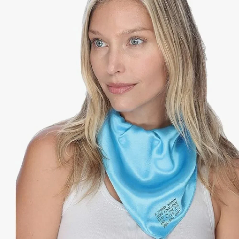PJ Harlow Turquoise Bandana says A Strong Woman